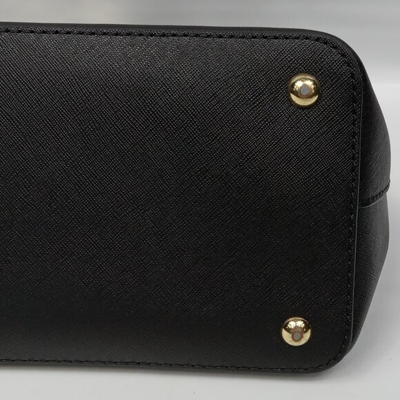 Michael Kors Cindy Medium Dome Satchel Black NO SHOULDER STRAP - Picture 6 of 10